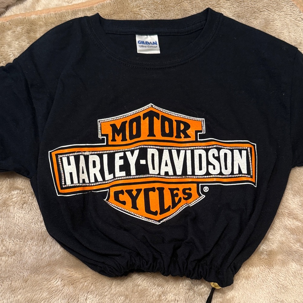 Harley-Davidson Kids Tee in Black and Orange